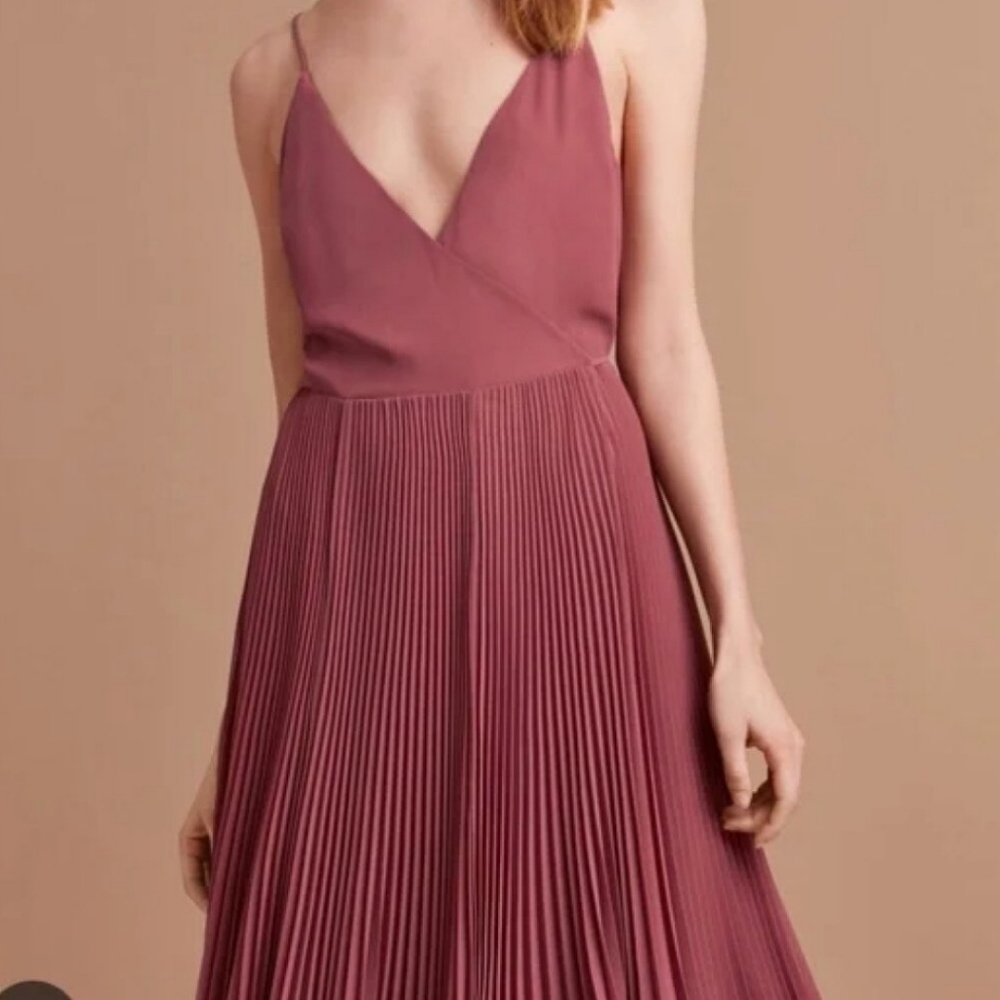 Wilfred (Aritzia) Beaune wrap chiffon dress - apple butter - Picture 7 of 8
